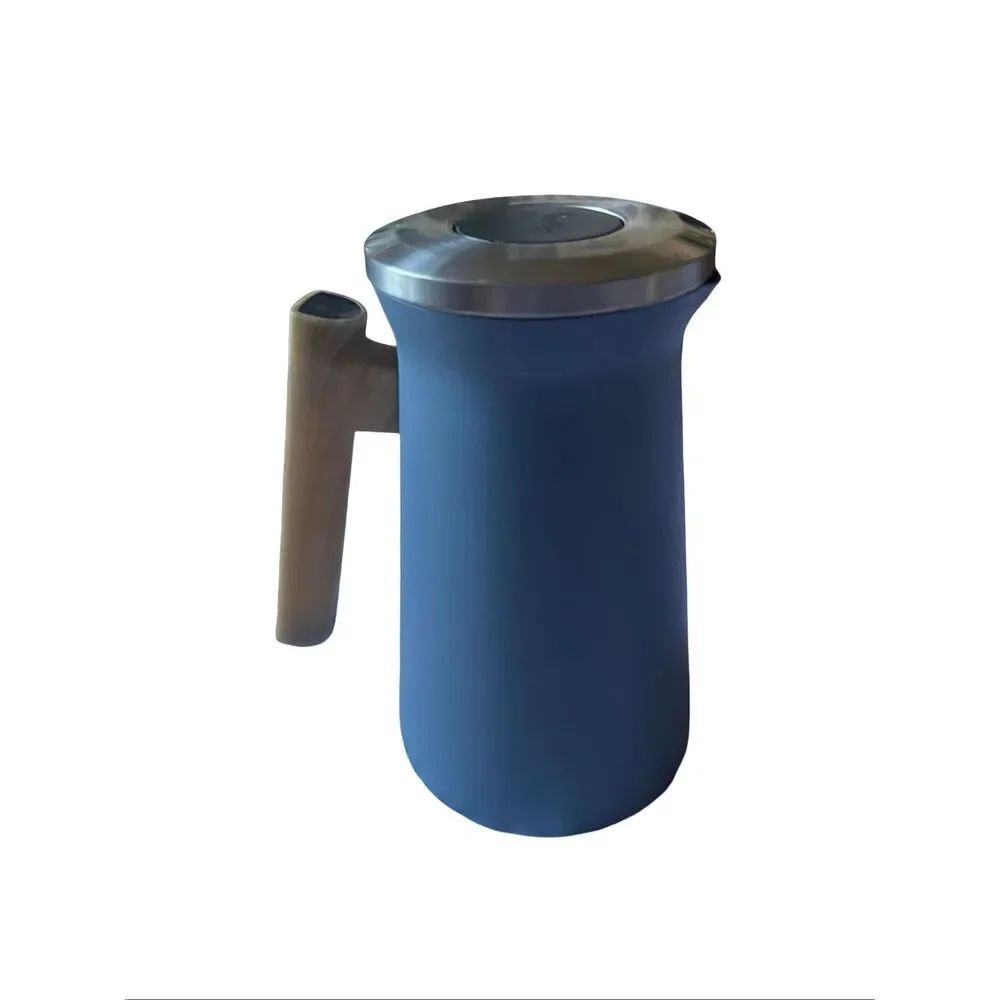 Hydrapeak Blue Stainless Steel Insulated Carafe Pitcher Wood Handle